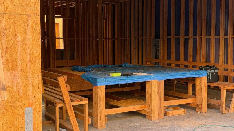 Shade or air-conditioned rest area accessible and within reasonable distance when the heat index exceeds 80 degrees F